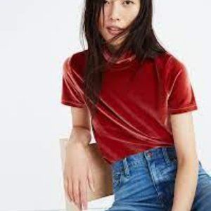 Madewell Velvet Mockneck Tee